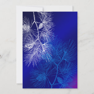 Blue and White Winter Pine