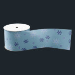 Blue and White Winter Snowflake Grosgrain Ribbon<br><div class="desc">Celebrate the season with this elegant blue and white winter snowflake pattern. Perfect for holiday gifts,  Christmas décor,  and custom accessories.</div>