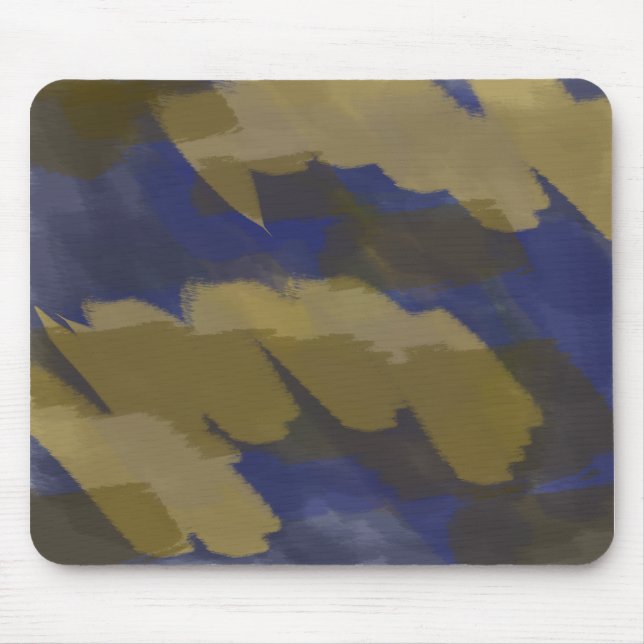 Blue and yellow abstract mouse mat (Front)
