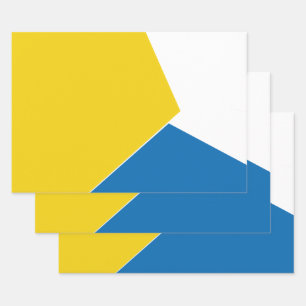 Blue and yellow Abstract Wrapping Paper Sheet