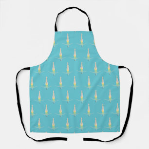 Blue and Yellow Artistic Swimming Themed Apron