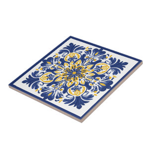 💛💙 Blue and yellow, Azulejos Tile