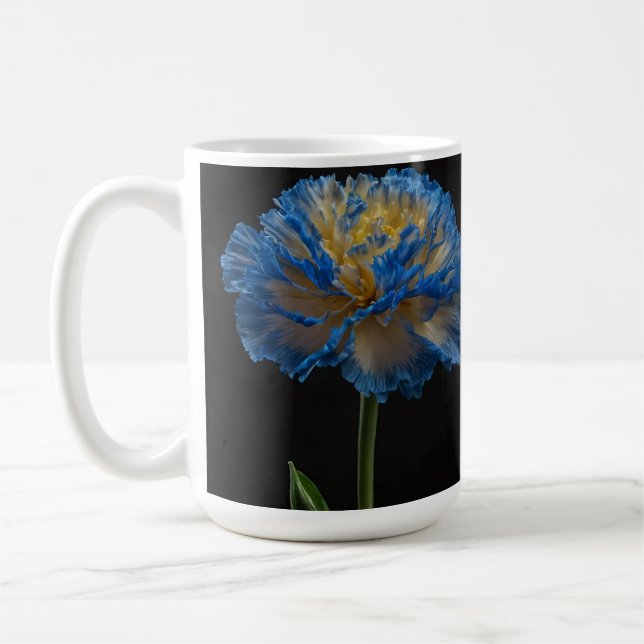 Blue And Yellow Carnation,  Coffee Mug (Left)