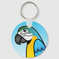 Blue And Yellow Cartoon Macaw Parrot Bird