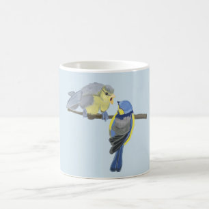 Blue and Yellow Chickadee family Coffee Mug
