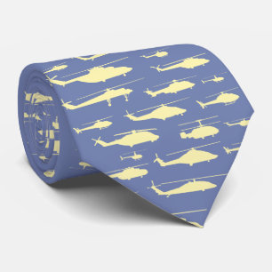 Blue and Yellow Classic Helicopter Tie