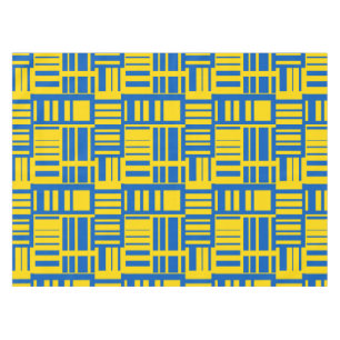 Blue And Yellow Colour Line Design Pattern Tablecloth