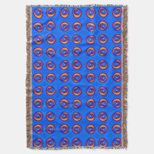 Blue and Yellow COOL pattern Throw Blanket