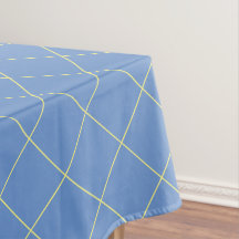 Blue and yellow, country, lattice pattern cotton