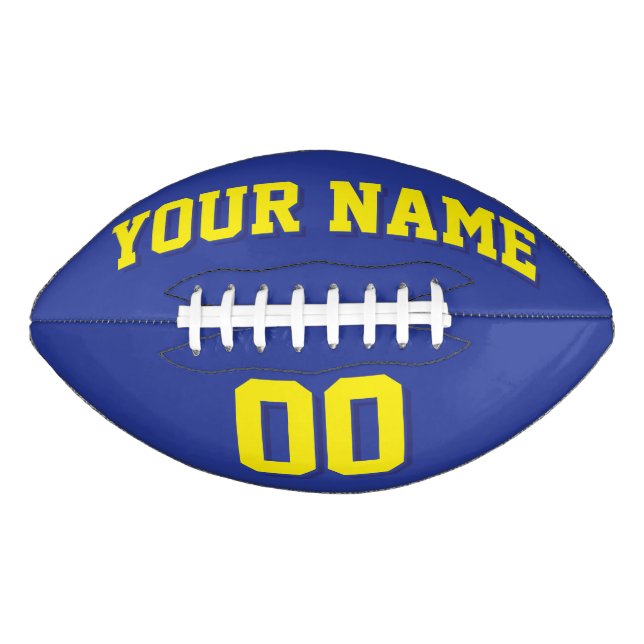 BLUE AND YELLOW Custom Football American Football (Front)