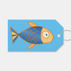 Blue and Yellow Fish Gift Tags