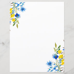 Blue and yellow floral