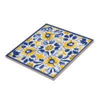  💛💙 Blue and yellow, floral Azulejos 