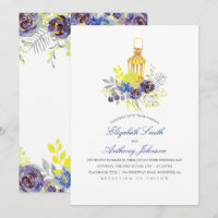 Blue and Yellow Floral Lantern Wedding