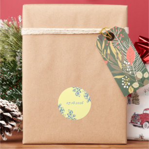 Blue and Yellow Floral Stickers