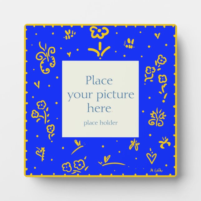 Blue and yellow flower frame (Front)