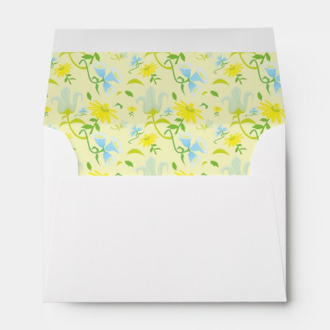 Blue and Yellow Flowers Envelopes (Back (Bottom))