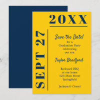 Blue and Yellow Graduation