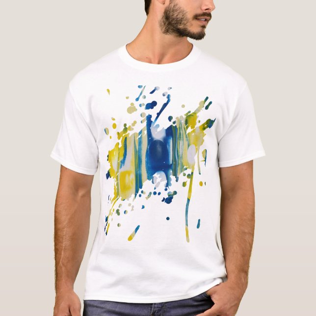 Blue and yellow  | handmade artwork  T-Shirt (Front)