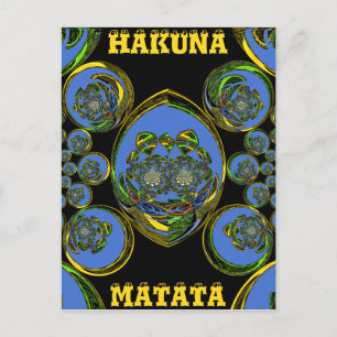 Blue and Yellow Kaleidoscope Art Print Postcard