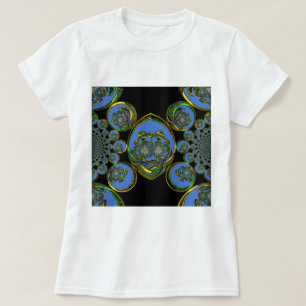 Blue and Yellow Kaleidoscope Art Print T-Shirt
