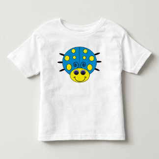 Blue and Yellow Ladybug Kids T-Shirt