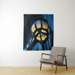 Blue and Yellow Lantern Tapestry