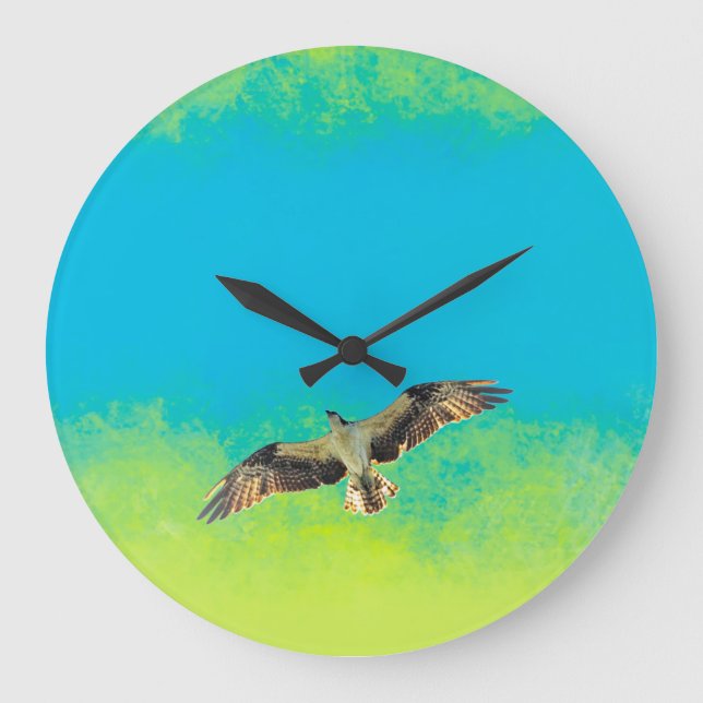 Blue and yellow large clock (Front)