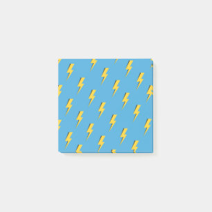 Blue and Yellow Lightning Cheerful Back-to-School Post-it Notes