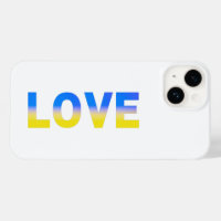 Blue and Yellow LOVE peace Ukraine Inspired modern
