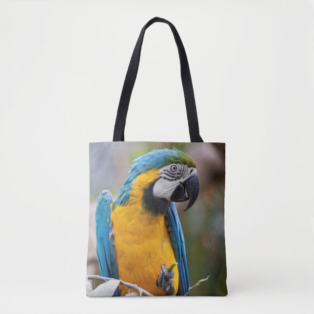 Blue and Yellow Macaw All Over Print Bag (Front)