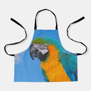 Blue and yellow macaw apron