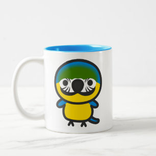 Blue-and-yellow macaw Two-Tone coffee mug