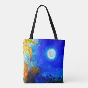 Blue and Yellow Mayan Tote Bag