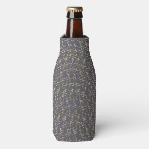 blue and yellow minimalist boho arrow pattern bottle cooler