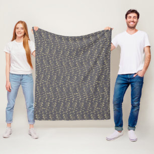 blue and yellow minimalist boho arrow pattern fleece blanket