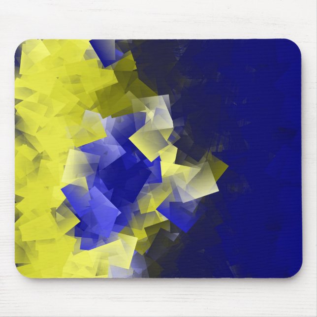 Blue and Yellow Mouse Mat (Front)