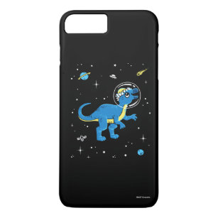 Blue And Yellow Pachycephalosaurus Dinos In Space Case-Mate iPhone Case