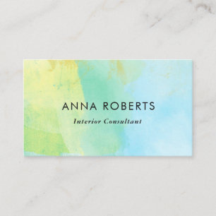 Blue and yellow paint business card
