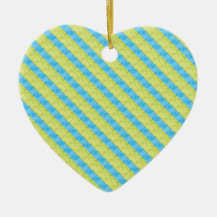 blue and yellow palettes ceramic tree decoration