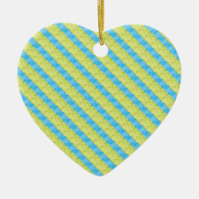 blue and yellow palettes ceramic tree decoration (Front)