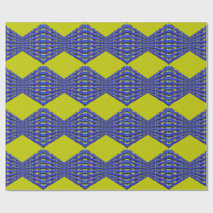 blue and yellow pattern design wrapping paper