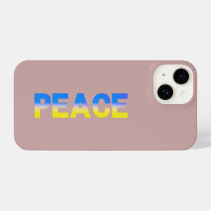 Blue and yellow PEACE Ukraine Inspiration iPhone 14 Case