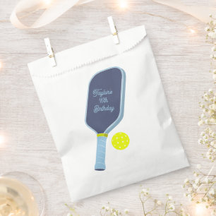 Blue and Yellow Pickleball Paddle Personalised Favour Bags