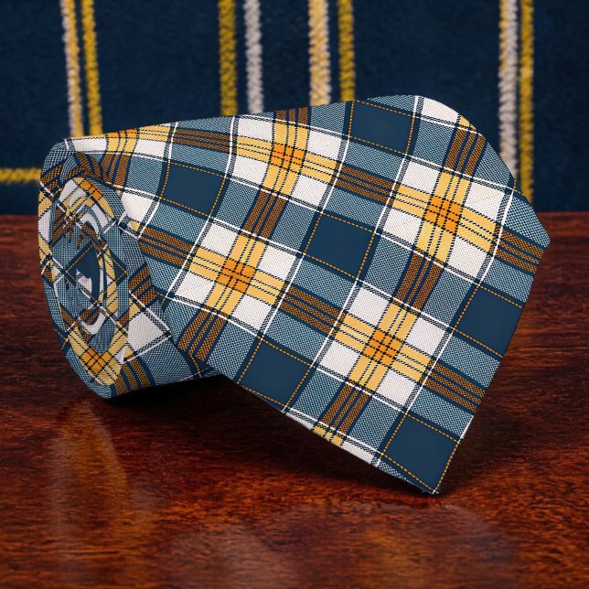 Blue and Yellow Plaid Necktie Tie (Creator Uploaded)