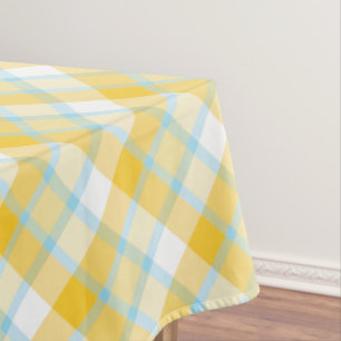 Blue and Yellow Plaid Tablecloth – Spring Picnic G