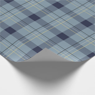 Blue and Yellow Plaid Wrapping Paper
