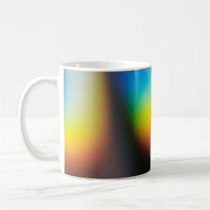 Blue and yellow plastic bottle coffee mug