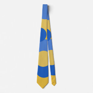 Blue and Yellow Polka Dots  Tie
