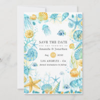 Blue and Yellow Sea Life Wedding